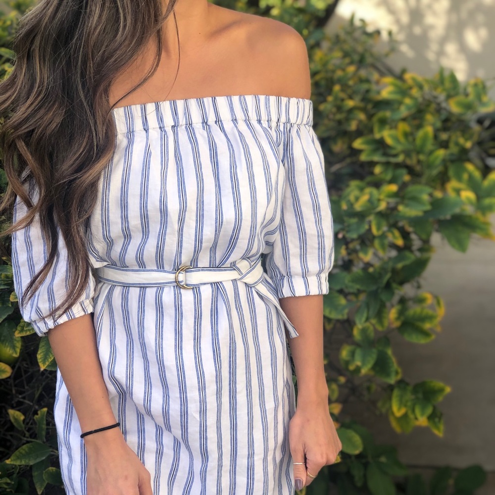 Michael Kors Striped Linen Dress